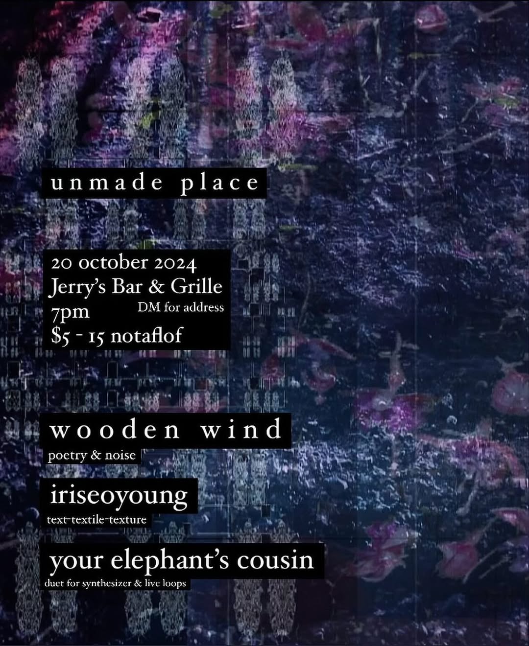 Unmade Place Flyer